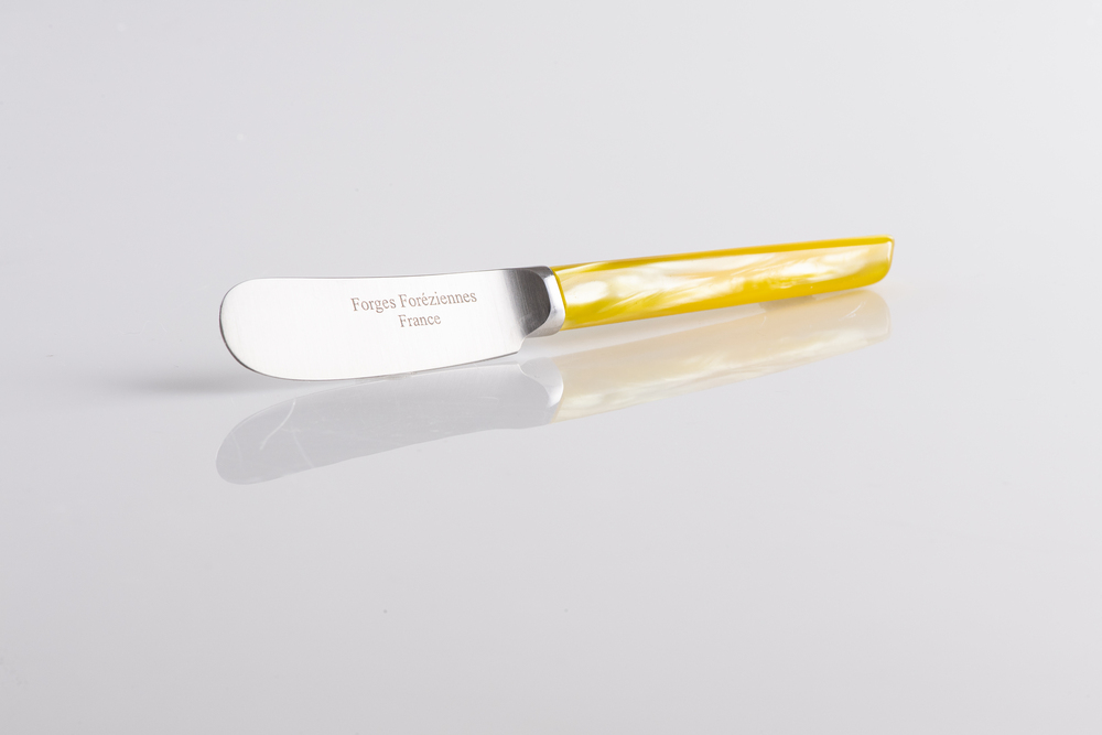 Tartineur Droit Lame Forgée Couleur JAUNE