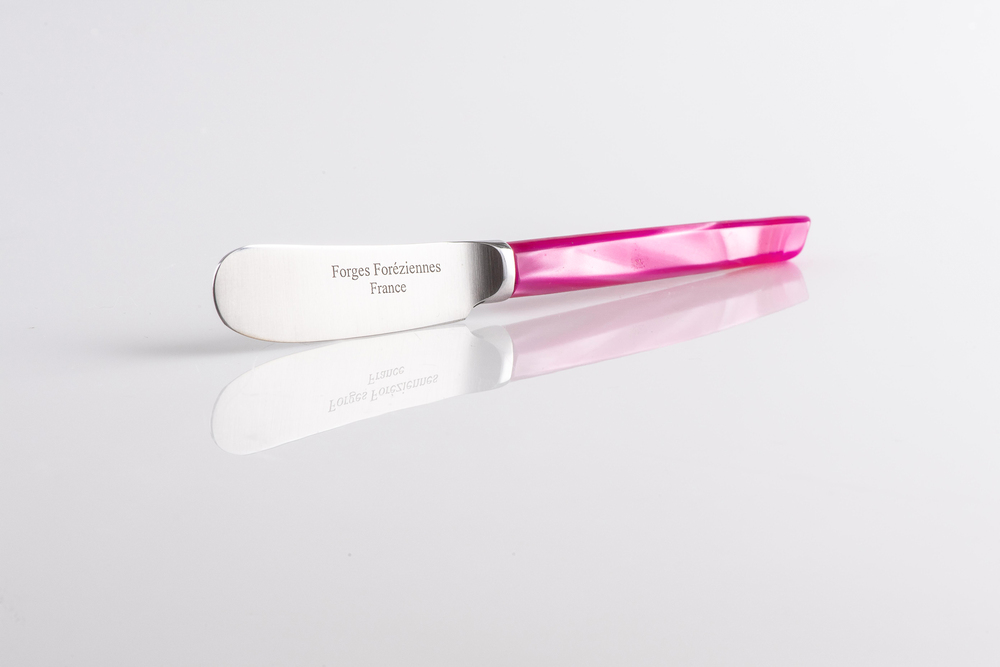 Tartineur Droit Lame Forgée Couleur FUSHIA